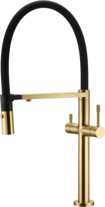 Смеситель для кухни Boheme Uno 115-MG matt gold однорычажный, длина излива 22.56 см