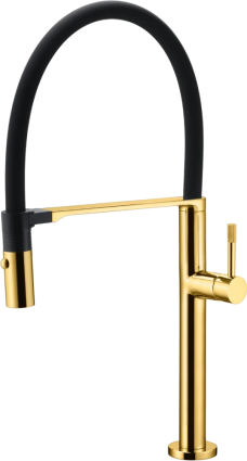 Смеситель для кухни Boheme Uno 114-G gold однорычажный, длина излива 22.56 см