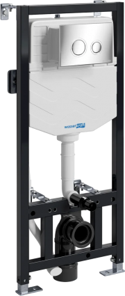 Система инсталляции для унитазов Wasserkraft Aller 10 с кнопкой смыва хром, 50x23.5x116 см,  в современном стиле