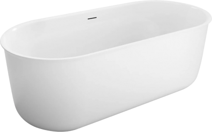 Акриловая ванна BelBagno BB709-1700-780 170x80 см, отдельностоящая, овальная, со сливом-переливом, с донным клапаном, объем 296 л.