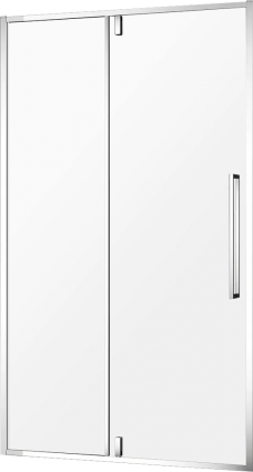 Душевая дверь в нишу AQUAme AQM7108-12 120 см, профиль хром, стекло прозрачное, распашная