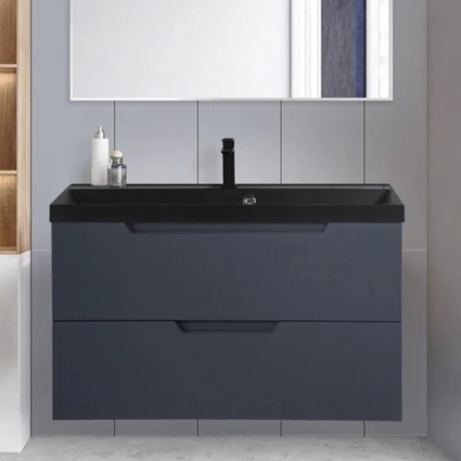 Тумба для комплекта BelBagno Vittoria 100 подвесная, grigio opaco, глянцевая, с ящиками