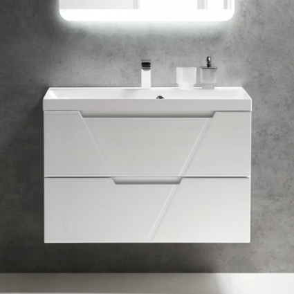 Тумба для комплекта BelBagno Vittoria 90 подвесная, bianco lucido, глянцевая, с ящиками