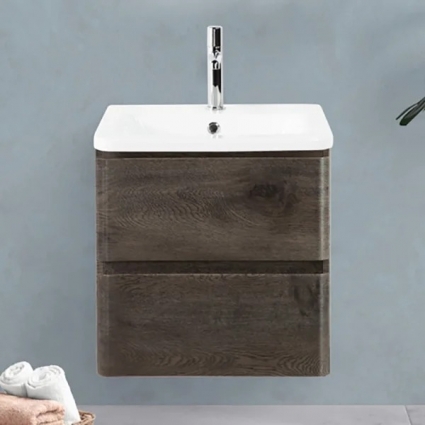 Тумба для комплекта BelBagno Albano 60 подвесная, robere nature grigio, глянцевая, с ящиками