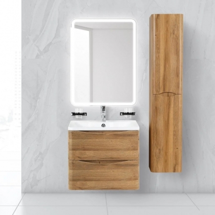 Мебель для ванной BelBagno Acqua 60 подвесная, rovere rustico, матовая, с ящиками