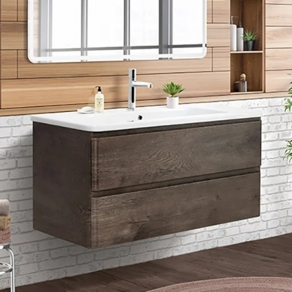 Тумба для комплекта BelBagno Albano-Cer 105 подвесная, robere nature grigio, матовая, с ящиками