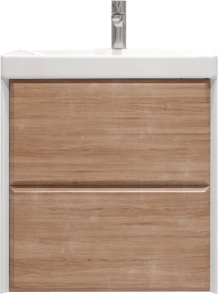 Тумба для комплекта Velvex Gesso 60.2Y дуб сонома, белая, подвесная, матовая