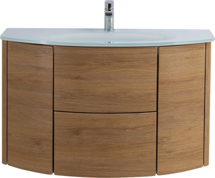 Тумба с раковиной Cezares Eden 91 rovere tabacco, раковина 82399, подвесная, матовая