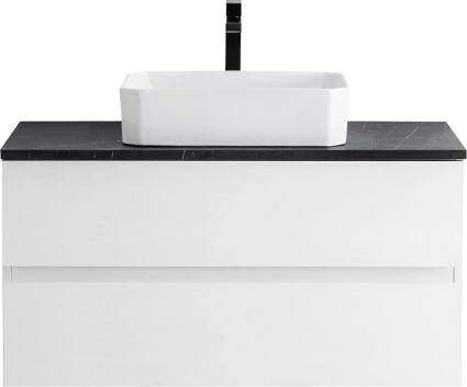 Тумба с раковиной Cezares Molveno 46 100 bianco ghiaccio, со столешницей, подвесная, матовая