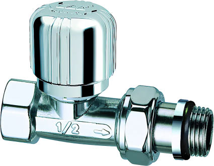 Вентиль FAR LadyFAR FL 0225 12P 1/2" ВР, термостатический, прямой, уплотнение epdm, серебро