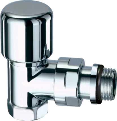 Вентиль FAR TopFAR FL 0148 12P 1/2" ВР, термостатический, угловой, уплотнение epdm, серебро