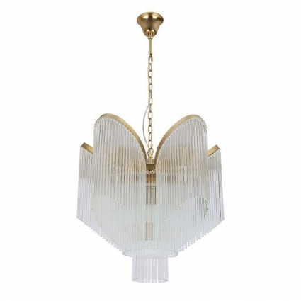 Подвесная люстра Newport 3229/C french gold М0068540 в стиле арт-деко, цвет золотой