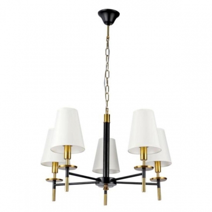 Подвесная люстра Arte Lamp Riccardo A4075LM-5BK в стиле модерн, цвет белый