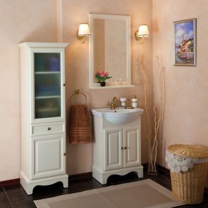 Мебель для ванной La Beaute Classic Michel 60 слоновая кость матовый, фурнитура бронза, напольная, с доводчиками