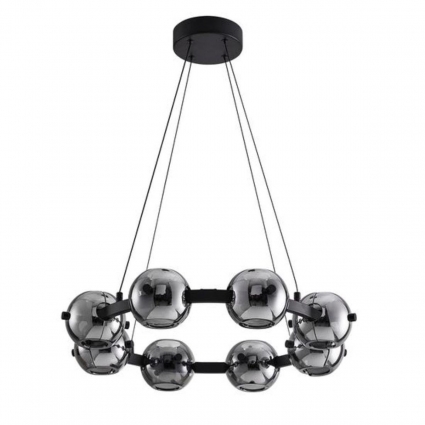 Подвесная светодиодная люстра Arte Lamp Markab A2471LM-16BK в стиле Хай-тек, цвет дымчатый