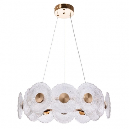 Подвесная светодиодная люстра Arte Lamp Cherish A2097LM-90GO в стиле модерн, цвет золотой
