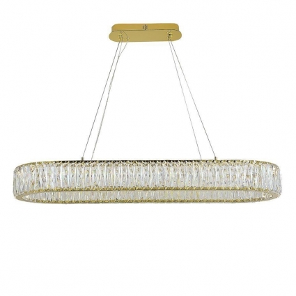 Подвесной светодиодный светильник Newport 8240/90 oval gold М0067858 в стиле модерн, цвет золотой