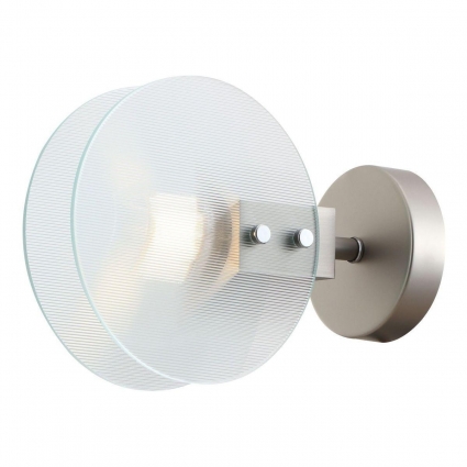 Бра iLamp Panorama W15598-1 SN+CL в стиле Хай-тек, цвет никель, мощность 60 Вт
