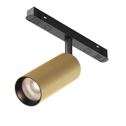 Трековый светодиодный светильник Maytoni Technical Magnetic Exility Artisan TR097-2-12W4K-M-BMG в современном стиле, цвет золотой