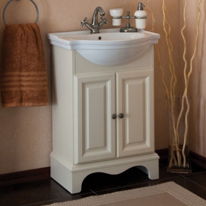 Тумба для комплекта La Beaute Classic Michel 60 слоновая кость матовый, фурнитура серебро, напольная, с дверками