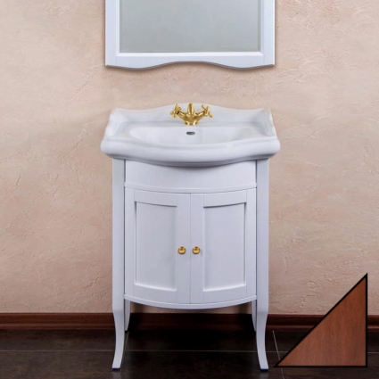 Тумба для комплекта La Beaute Classic Lorette 65 орех матовый, фурнитура золото, напольная, с дверками
