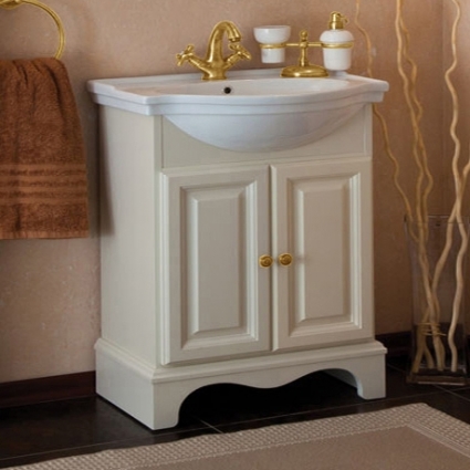 Тумба для комплекта La Beaute Classic Michel 70 слоновая кость матовый, фурнитура золото, напольная, с дверками