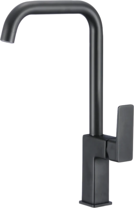 Смеситель для кухни WesnaArt Narcis NAR06-150BL-25432 черный однорычажный, длина излива 19.7 см
