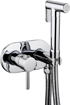 Гигиенический душ Haiba HB5515, со смесителем, хром в современном стиле
