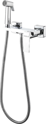 Гигиенический душ Haiba HB5517, со смесителем, хром в современном стиле