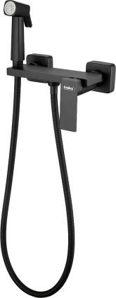 Гигиенический душ Haiba HB5517-7, со смесителем, черный в современном стиле