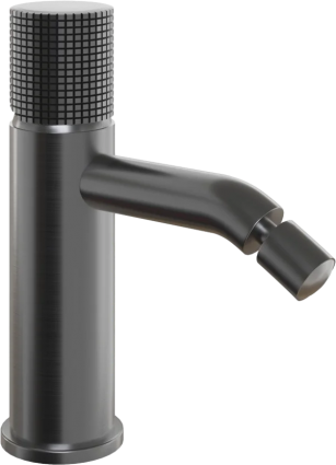 Смеситель для биде Paini Cox Grip 7GPZ304 черный брашированный однорычажный, длина излива 12.4 см