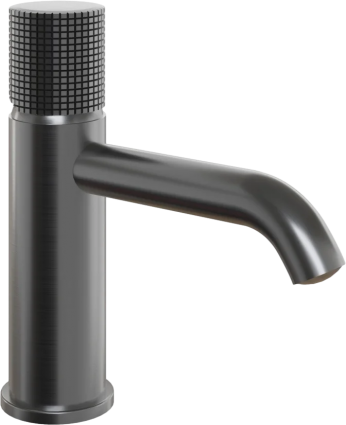 Смеситель для раковины Paini Cox Grip 7GPZ205O черный брашированный однорычажный, длина излива 13.8 см