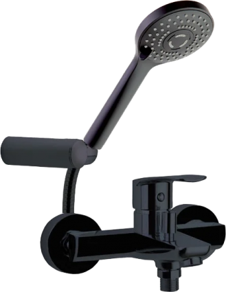 Смеситель для ванны с душем Ramonsoler New Fly 570502BTNM черный, однорычажный, длина излива 16.1 см