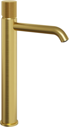 Смеситель для раковины Paini Cox Grip 7GPJ205OLL брашированное золото однорычажный, длина излива 16.8 см