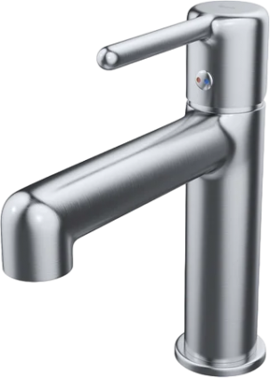 Смеситель для раковины Iddis AIGBC00i01 хром матовый однорычажный, длина излива 13.4 см