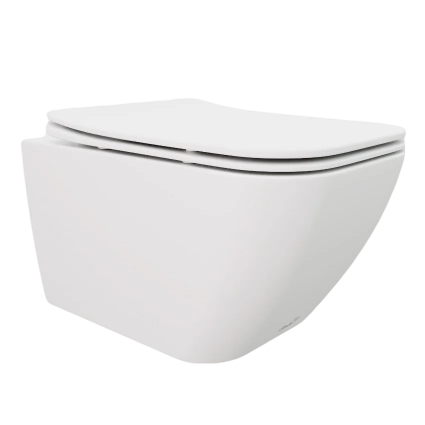 Cerutti Spa Унитаз подвесной CeruttiSpa Mimi Aria MW CT8919 безободковый, с микролифтом, белый, 35x51 см