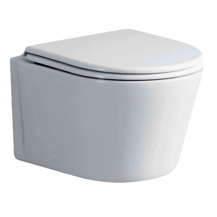 Cerutti Spa Унитаз подвесной CeruttiSpa Santa Aria CT9666 безободковый, с микролифтом, белый, 41x49 см