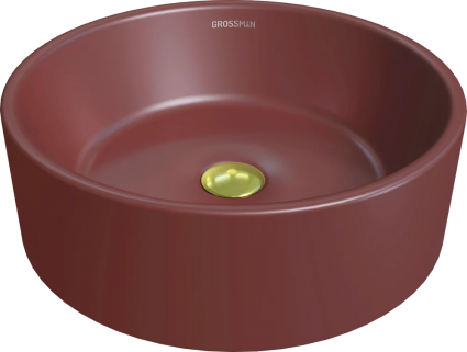 Раковина Grossman Color GR-3013 бордовая матовая цвет красный