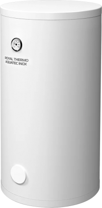 Накопительный водонагреватель Royal Thermo Aquatec Inox RTWX 150 напольный 30 кВт, спиральный теплообменник, белый