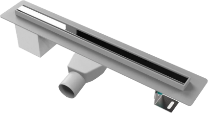Душевой трап (лоток) Paini Slim Line 50 см, D50, хром глянец, в пол около стены, выпуск боковой