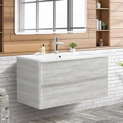 Тумба для комплекта BelBagno Albano-Cer 105 подвесная, rovere vintage bianco, матовая, с ящиками