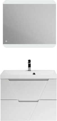 Мебель для ванной BelBagno Vittoria 70 подвесная, bianco lucido, матовая, с ящиками