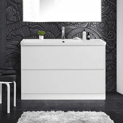 Тумба для комплекта BelBagno Albano 120 напольная, bianco lucido, глянцевая, с ящиками