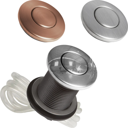 Кнопка Bort Titan Air switch (3 colors), пневматическая, бронза, стальной матовый, стальной