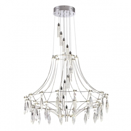 Подвесная светодиодная люстра Odeon Light Classic Flamenco 6699/51L в стиле арт-деко, цвет хром