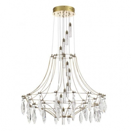 Подвесная светодиодная люстра Odeon Light Classic Flamenco 7000/51L в стиле арт-деко, цвет золотой