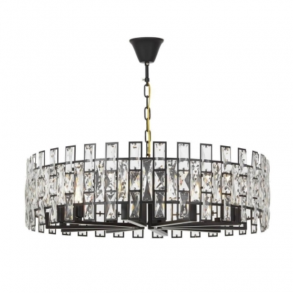 Подвесная люстра Lumina Deco Florina LDP 7041-800 BK в современном стиле, цвет черный