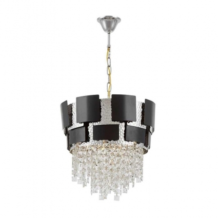Lumina Deco Подвесной светильник Lumina Deco Kruvia LDP 7045-400 BK+CHR в современном стиле, цвет черный
