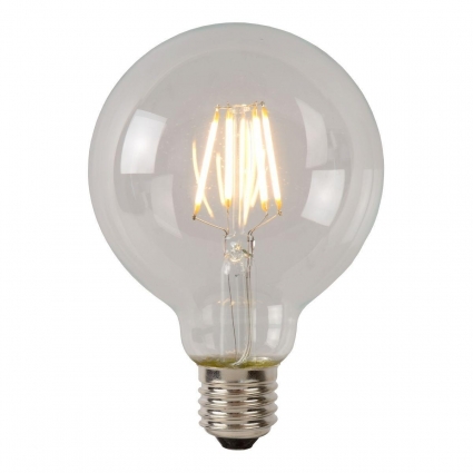 Лампа светодиодная диммируемая Lucide E27 7W 2700К прозрачная 49086/07/60 цвет прозрачный