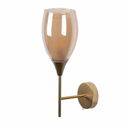 Бра Arte Lamp Barry A7951AP-1GO в стиле модерн, цвет янтарный, мощность 40 Вт